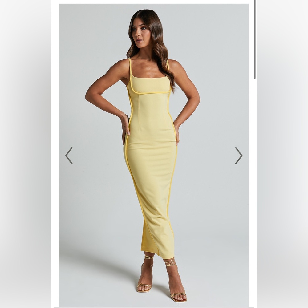 Yellow Bodycon Dress—Showpo